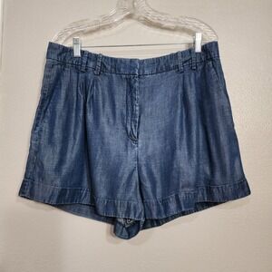 Gap Women's‎ Shorts Size 14 100% Lyocell Pleated Tencel Lightweight